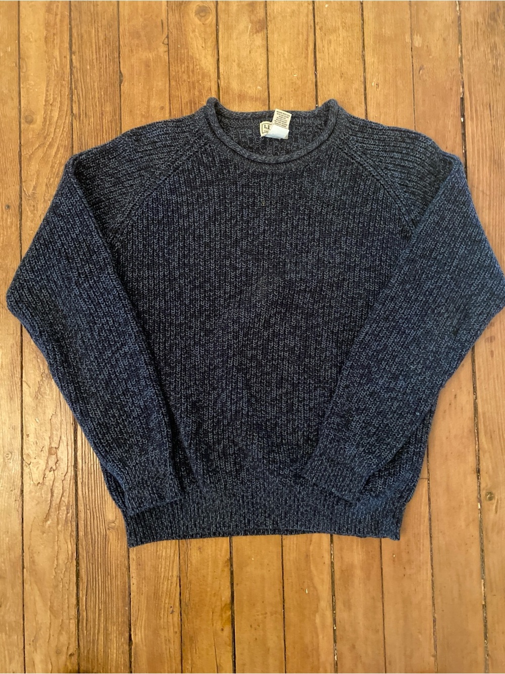 Men's ll bean roll neck Sweater in Dark Heather Navy